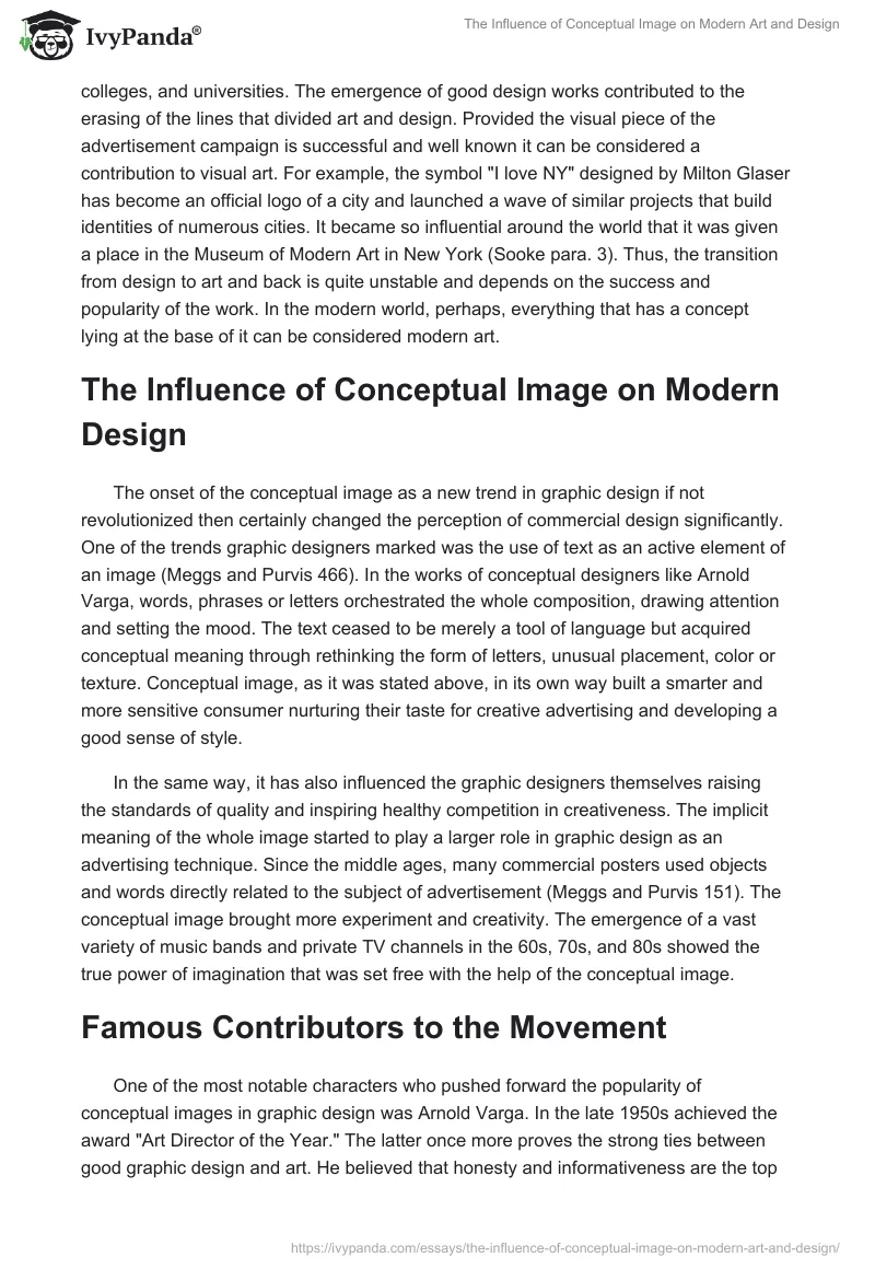 The Influence of Conceptual Image on Modern Art and Design. Page 3
