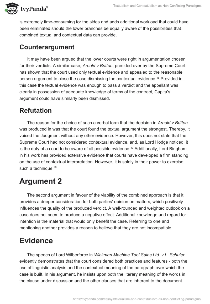 Textualism and Contextualism as Non-Conflicting Paradigms. Page 4