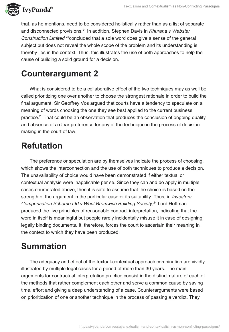 Textualism and Contextualism as Non-Conflicting Paradigms. Page 5