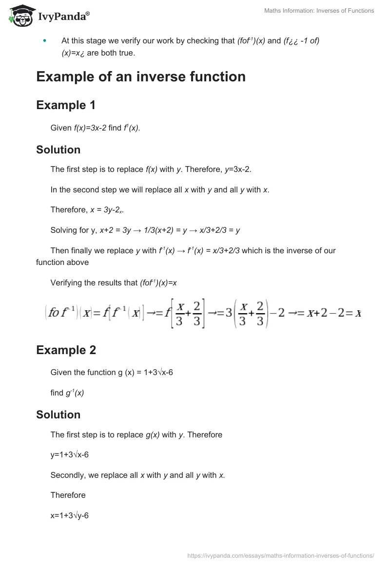 Maths Information: Inverses of Functions. Page 2