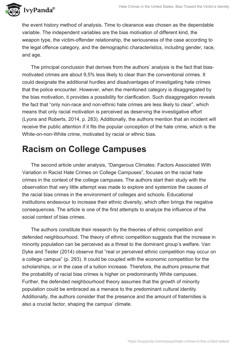 Hate Crimes in the United States: Bias Toward the Victim’s Identity. Page 2