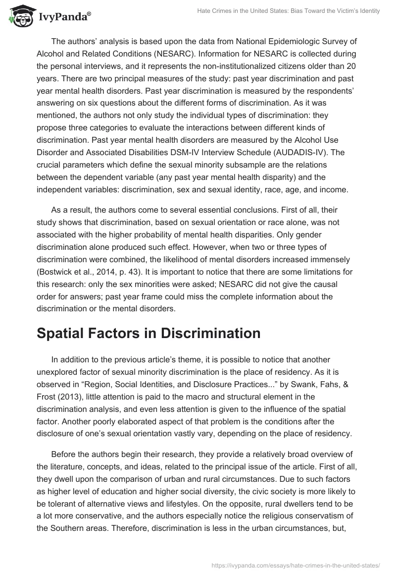 Hate Crimes in the United States: Bias Toward the Victim’s Identity. Page 4