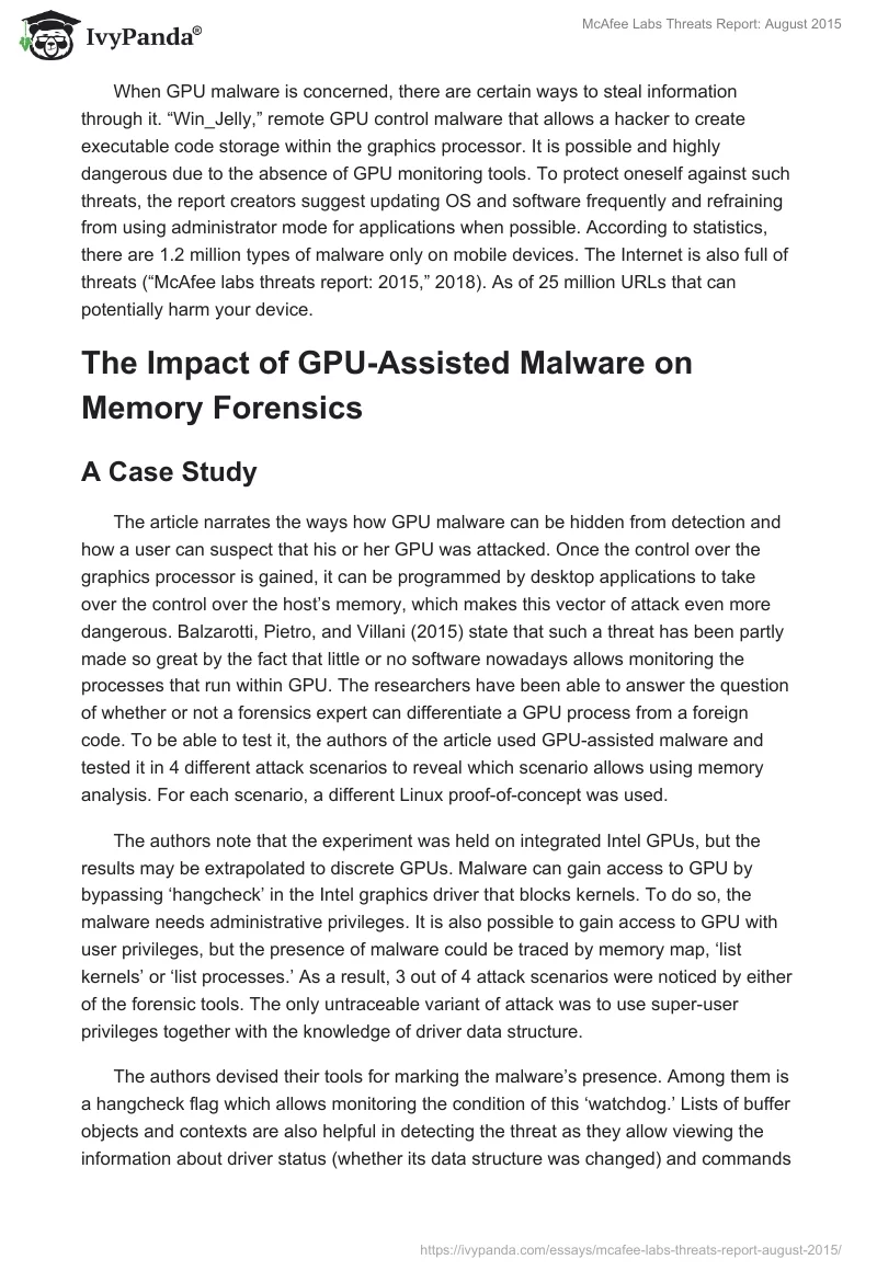 McAfee Labs Threats Report: August 2015. Page 2