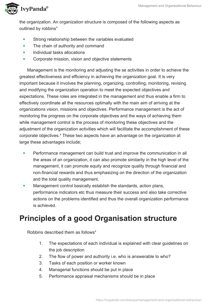 Management and Organisational Behaviour. Page 2