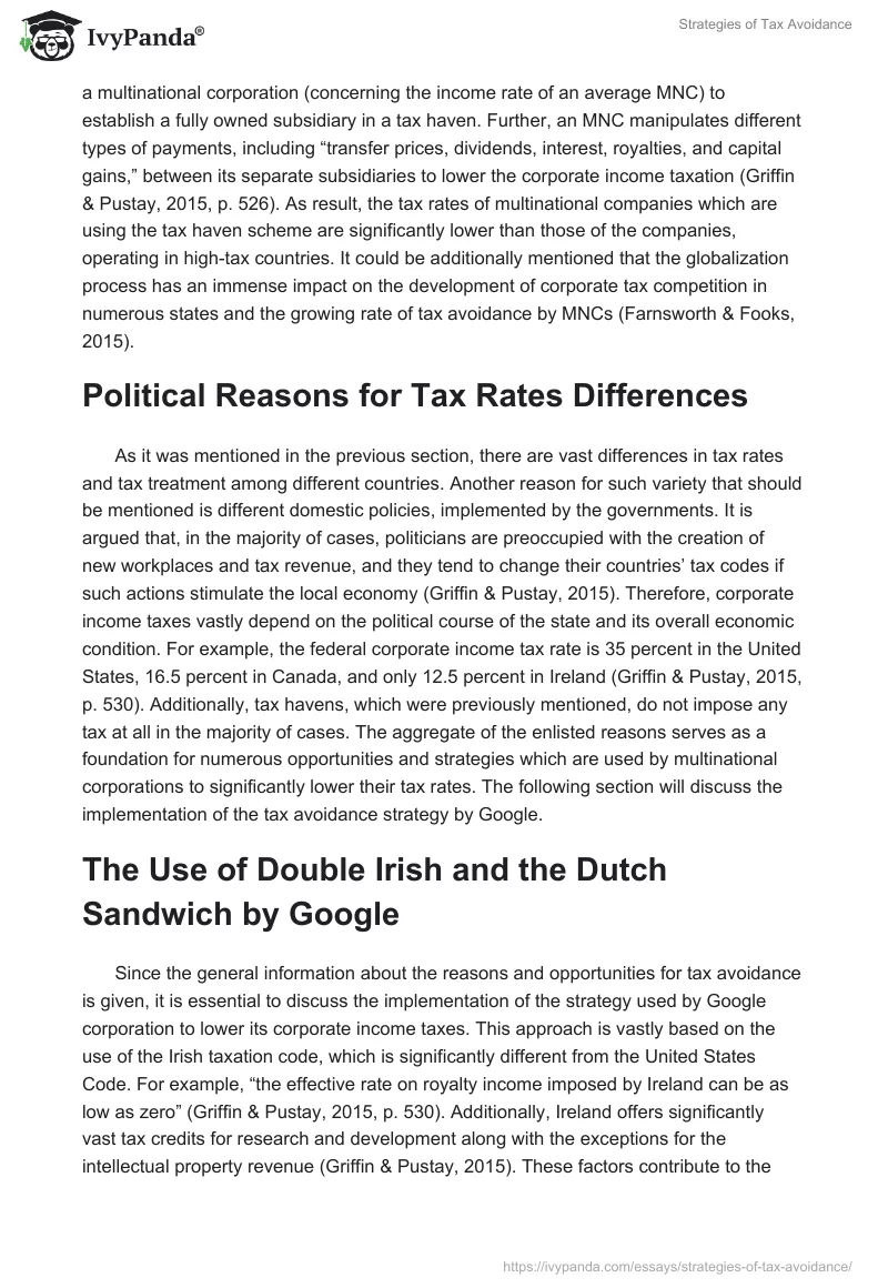 Strategies of Tax Avoidance. Page 2