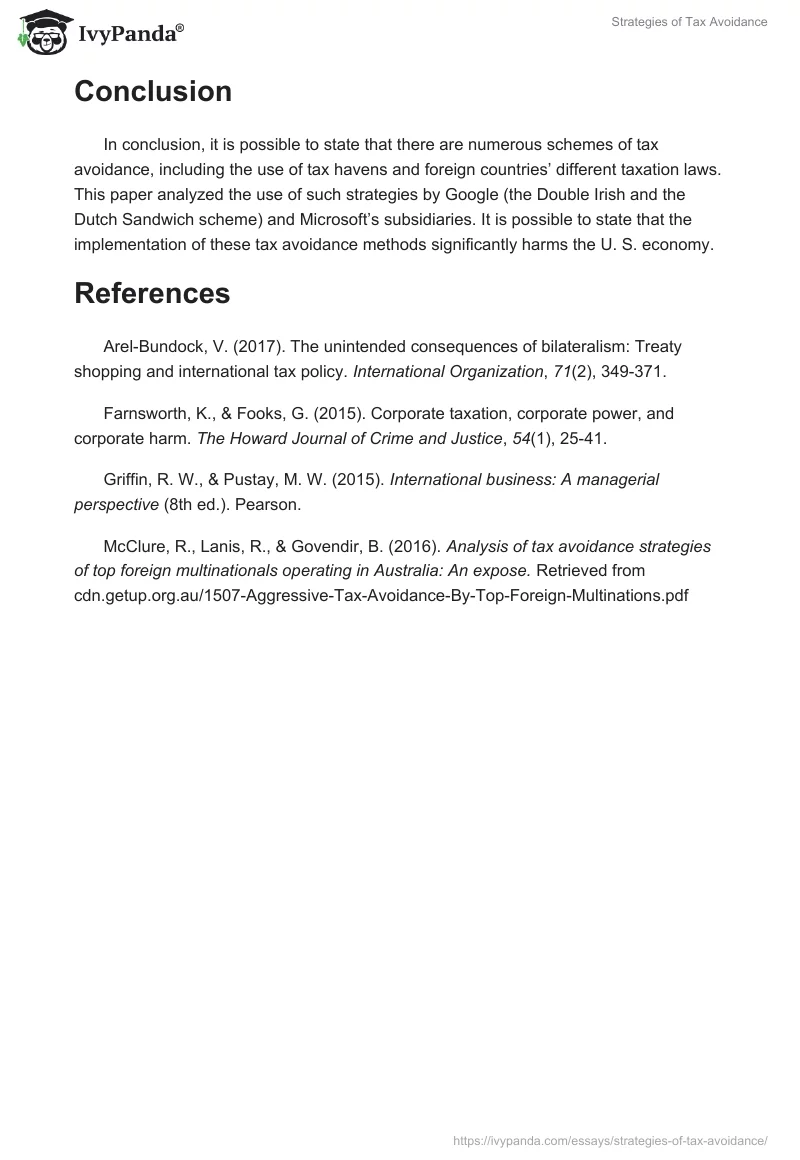 Strategies of Tax Avoidance. Page 4