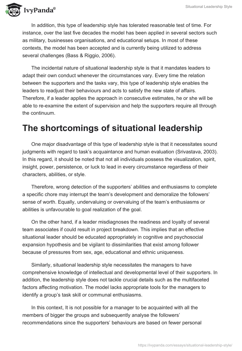 Situational Leadership Style. Page 4