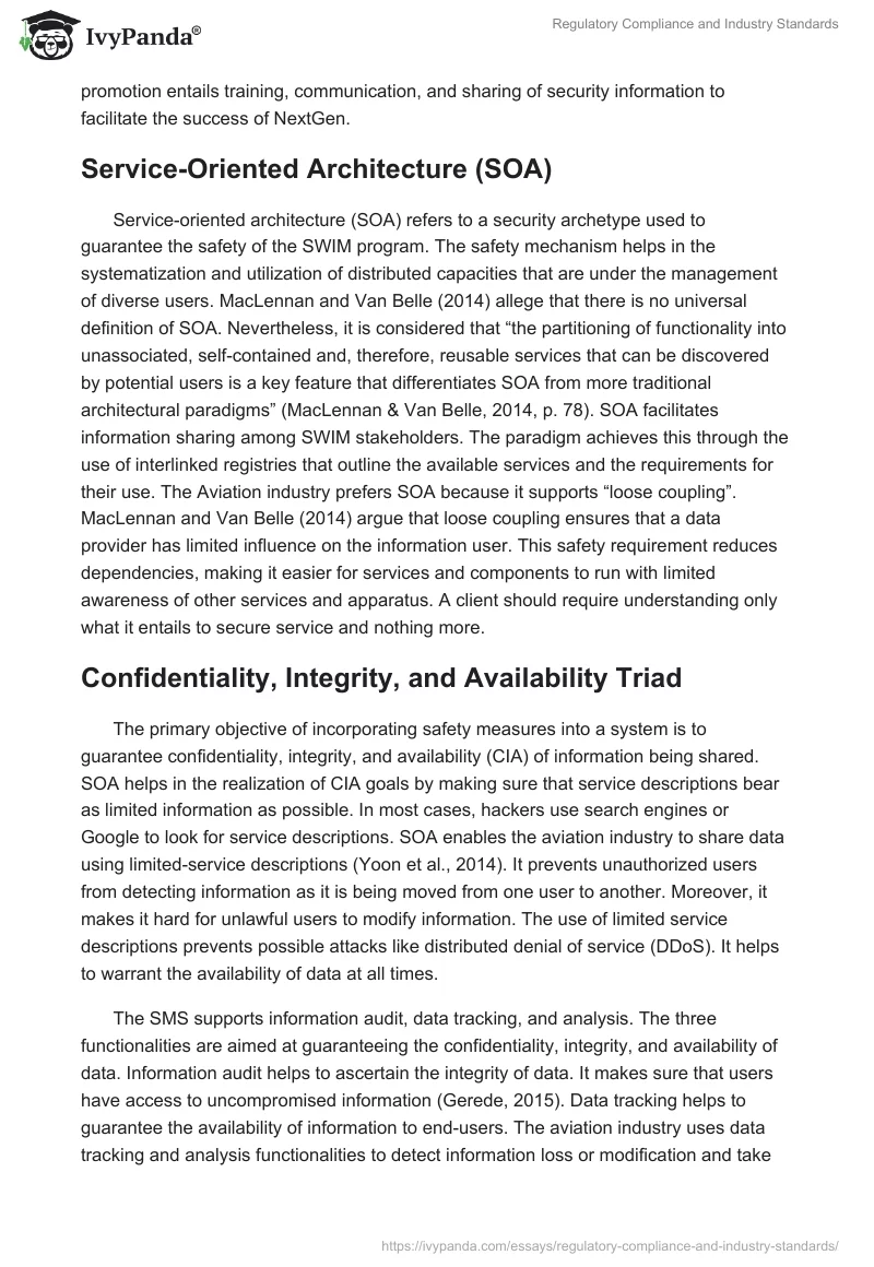 Regulatory Compliance and Industry Standards. Page 2