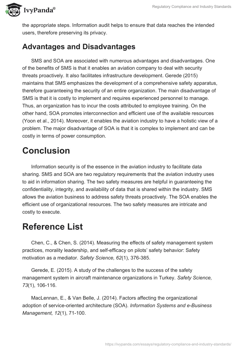Regulatory Compliance and Industry Standards. Page 3