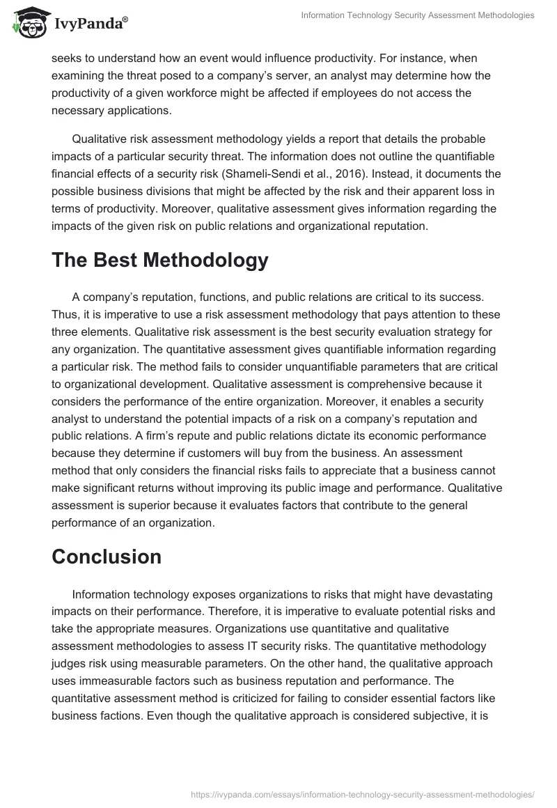 Information Technology Security Assessment Methodologies. Page 3
