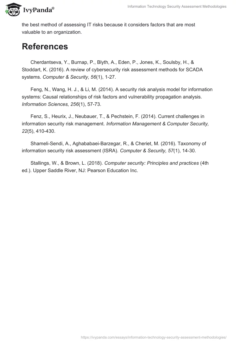 Information Technology Security Assessment Methodologies. Page 4