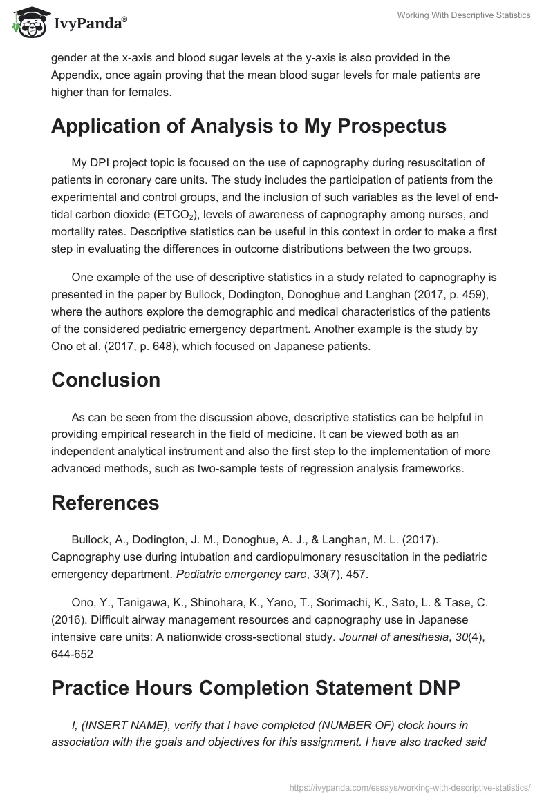 Working With Descriptive Statistics. Page 2