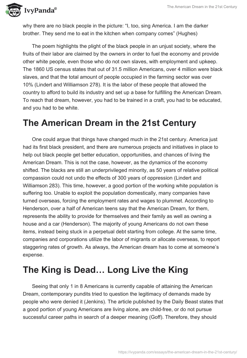 The American Dream in the 21st Century. Page 2