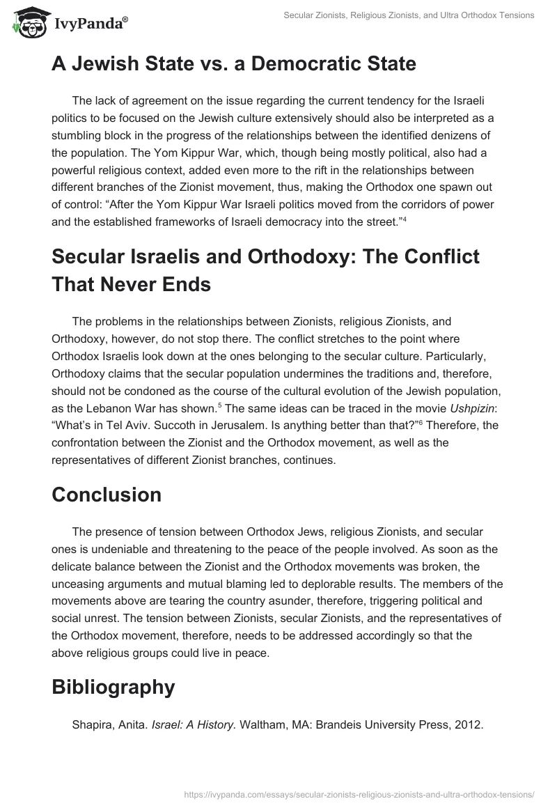 Secular Zionists, Religious Zionists, and Ultra Orthodox Tensions. Page 2