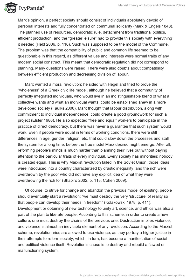 Marxist Theory of History and of Culture in Politics. Page 2