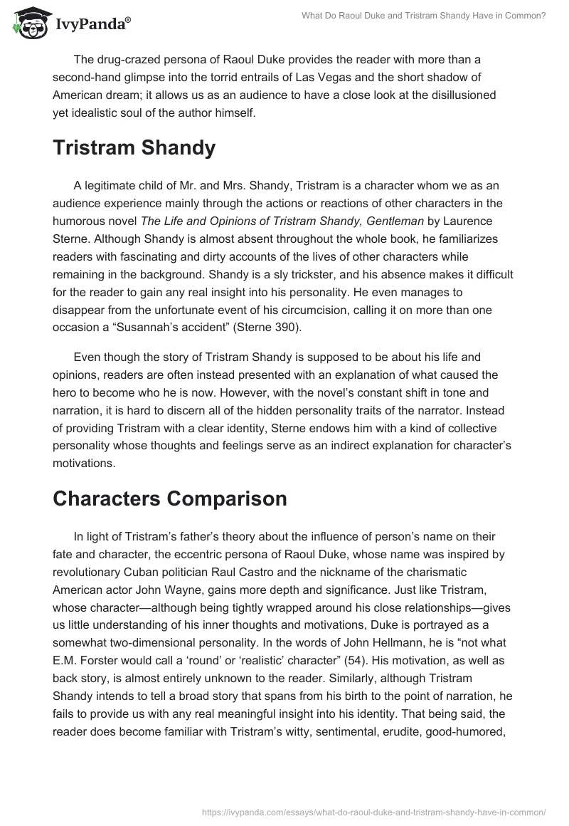 What Do Raoul Duke and Tristram Shandy Have in Common?. Page 2