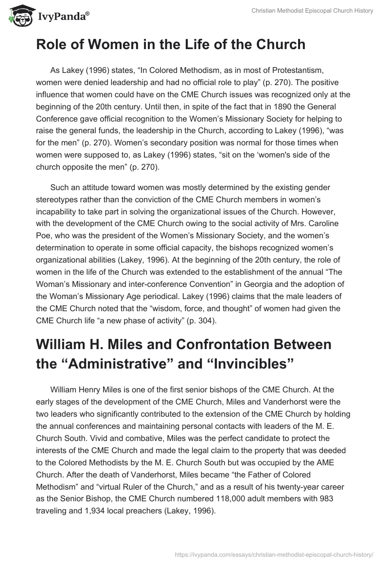 Christian Methodist Episcopal Church History. Page 2