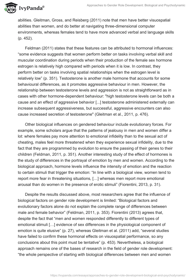 Approaches to Gender Role Development: Biological and Psychodynamic. Page 2