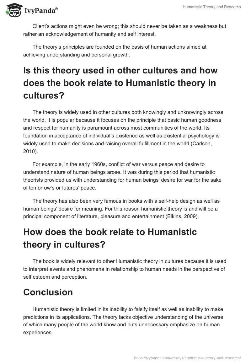 Humanistic Theory and Research. Page 2