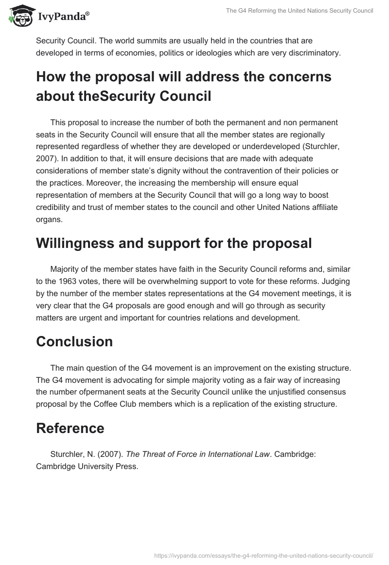 The G4 Reforming the United Nations Security Council. Page 2