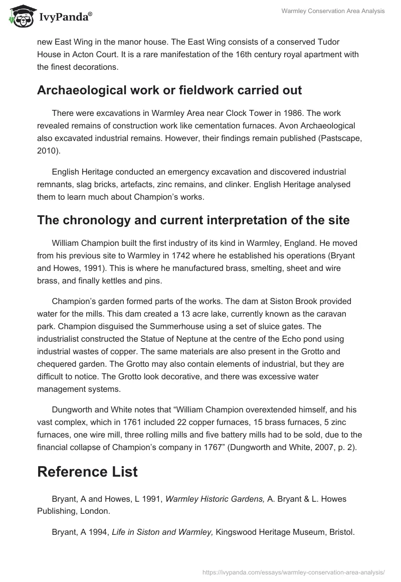 Warmley Conservation Area Analysis. Page 4