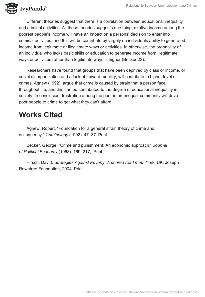 Relationship Between Unemployment and Crimes. Page 2