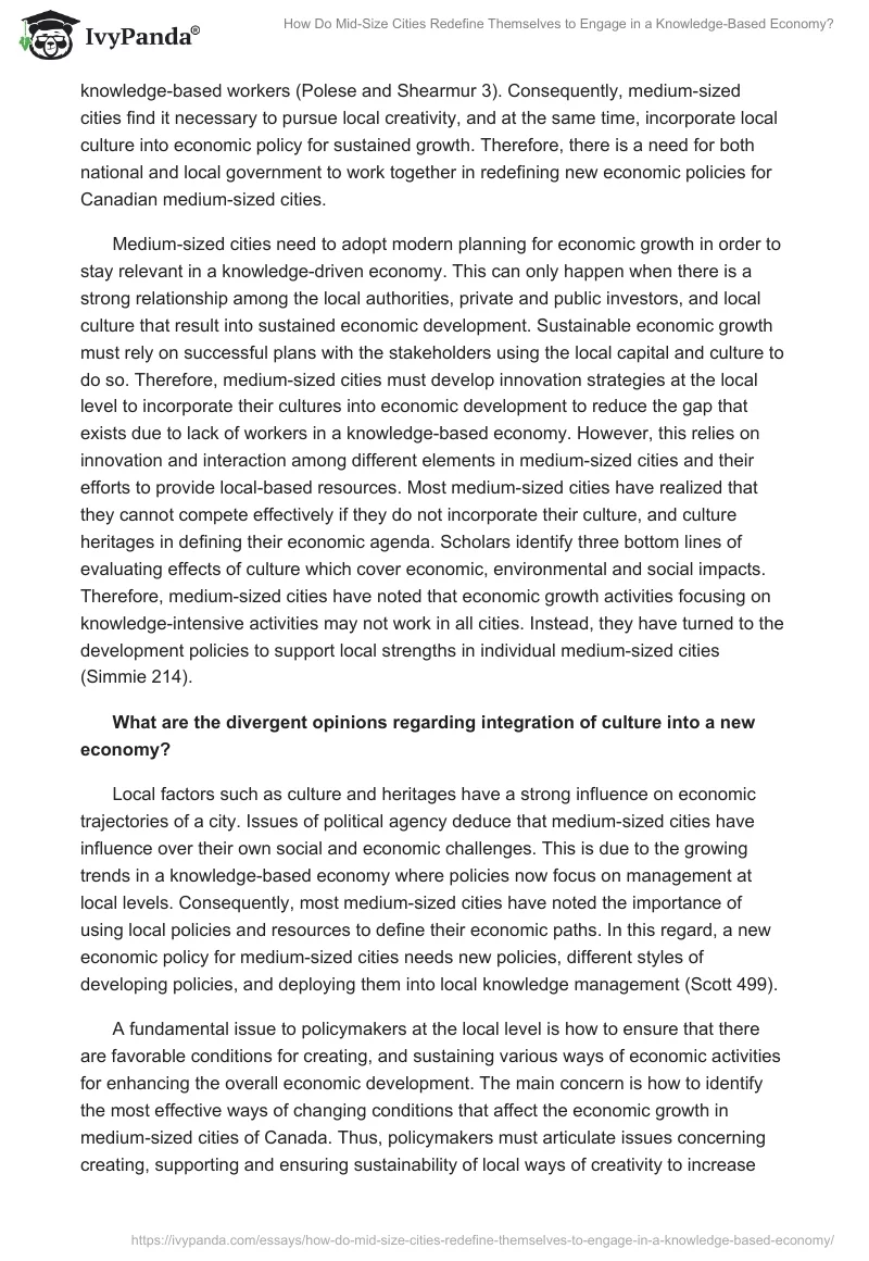 How Do Mid-Size Cities Redefine Themselves to Engage in a Knowledge-Based Economy?. Page 2