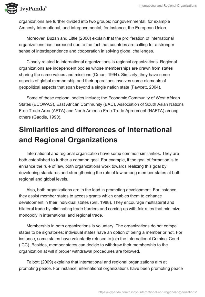 International and Regional Organizations. Page 2