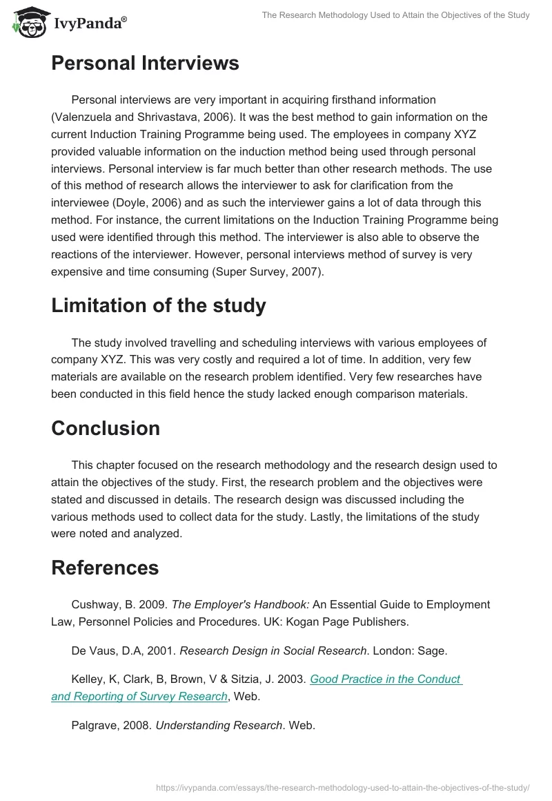The Research Methodology Used to Attain the Objectives of the Study. Page 3