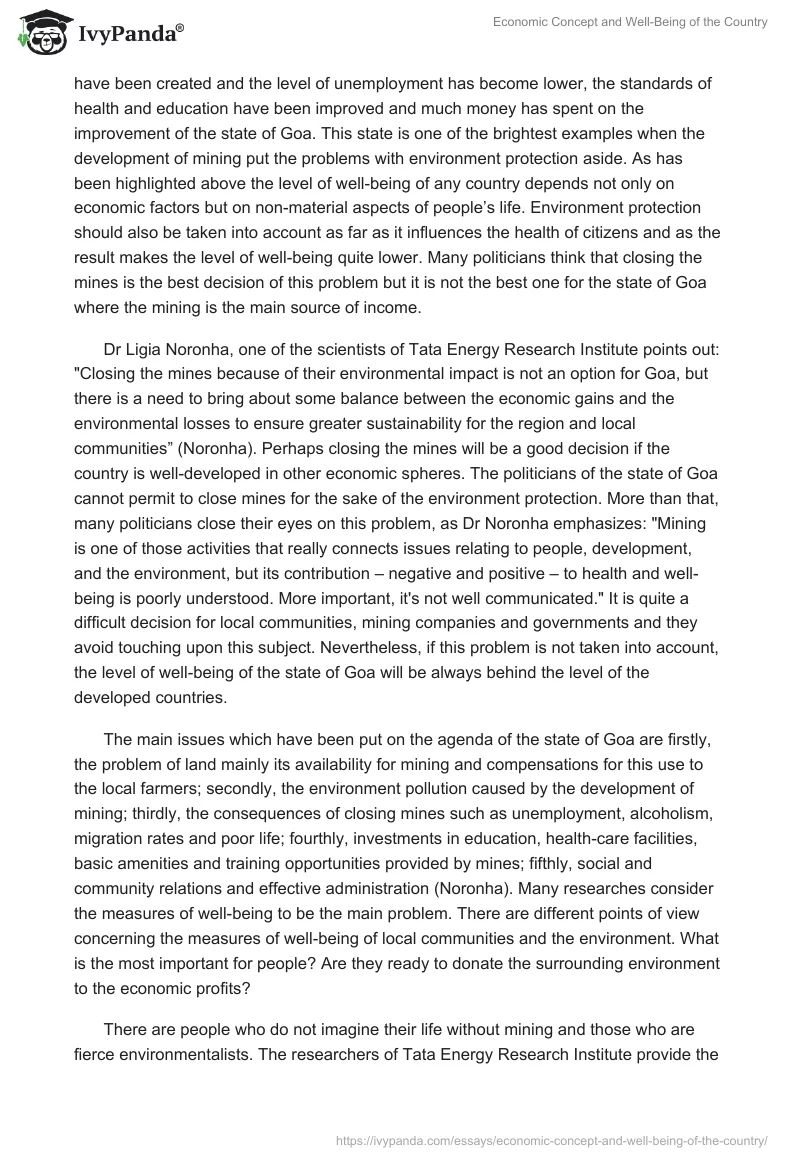 Economic Concept and Well-Being of the Country. Page 2