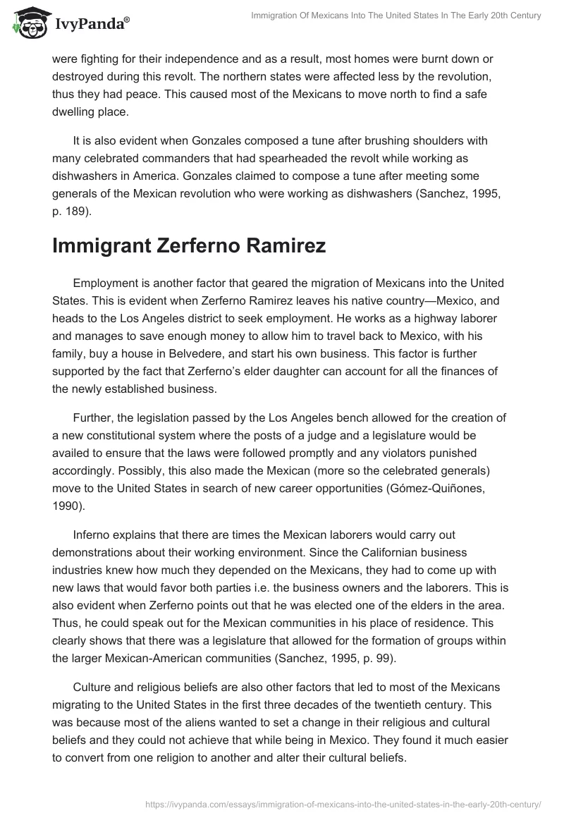 Immigration Of Mexicans Into The United States In The Early 20th Century. Page 2