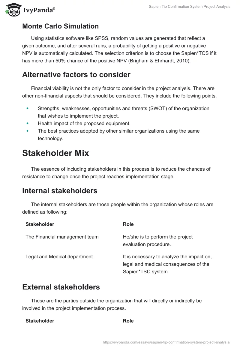 Sapien Tip Confirmation System Project Analysis. Page 4