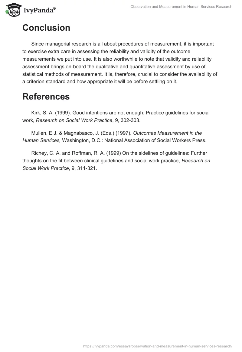 Observation and Measurement in Human Services Research. Page 3