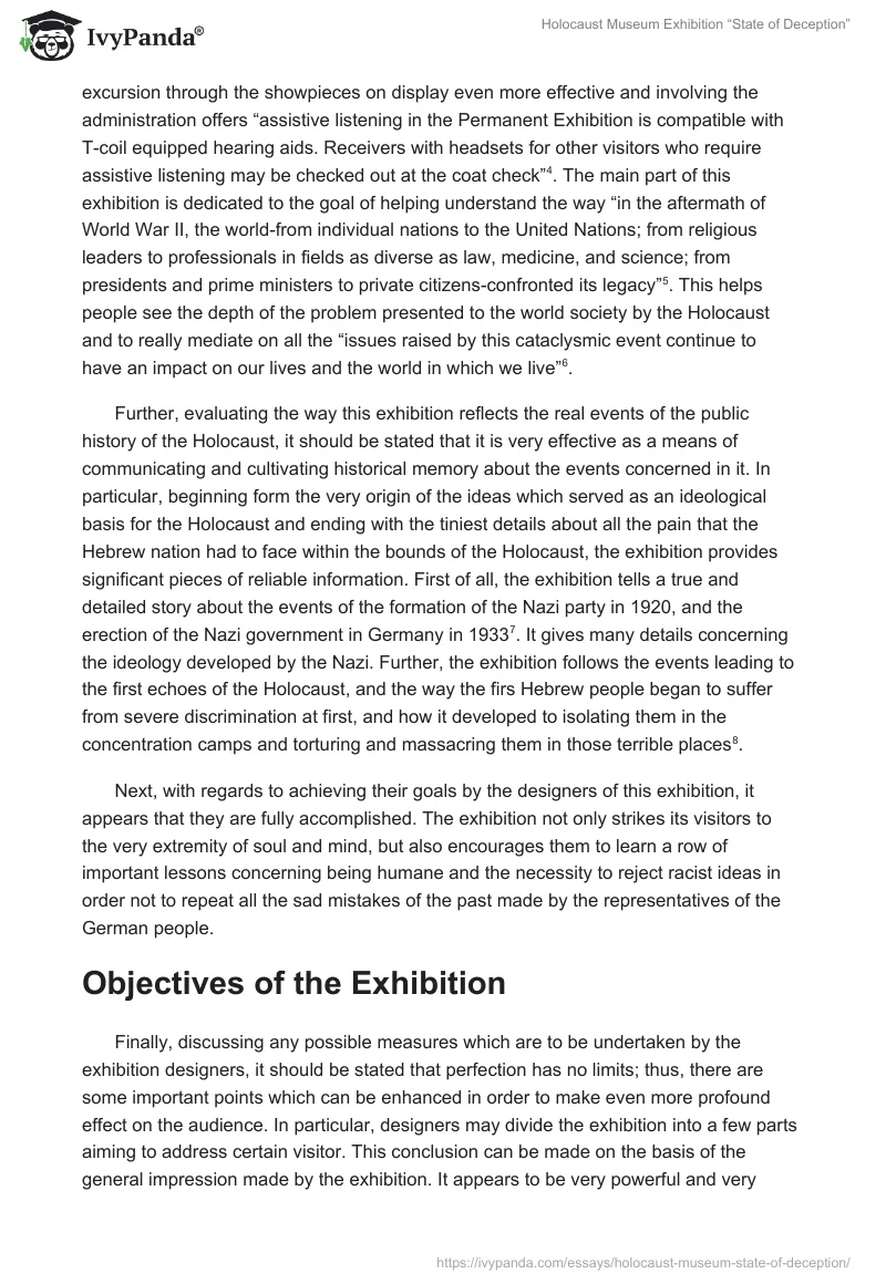 Holocaust Museum Exhibition “State of Deception”. Page 2