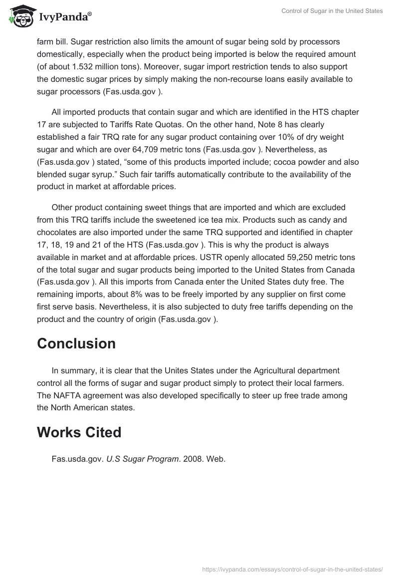 Control of Sugar in the United States. Page 2