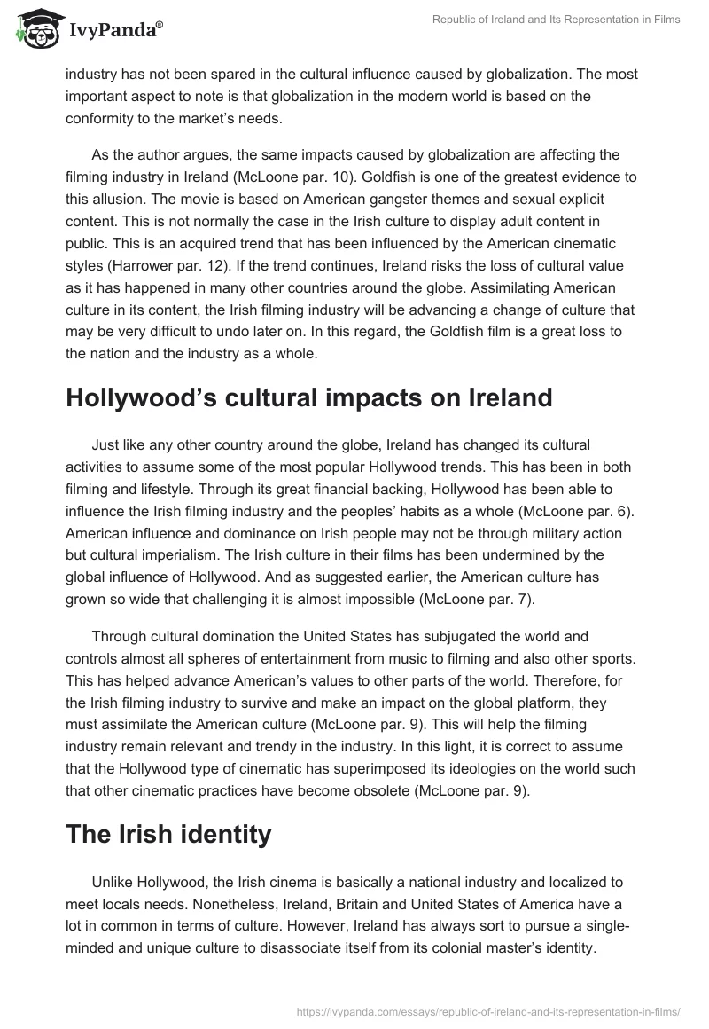 Republic of Ireland and Its Representation in Films. Page 3