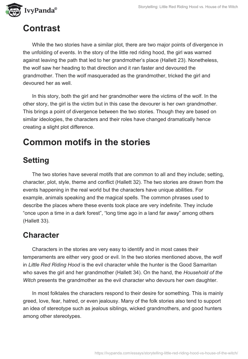 Storytelling: Little Red Riding Hood vs. House of the Witch. Page 2