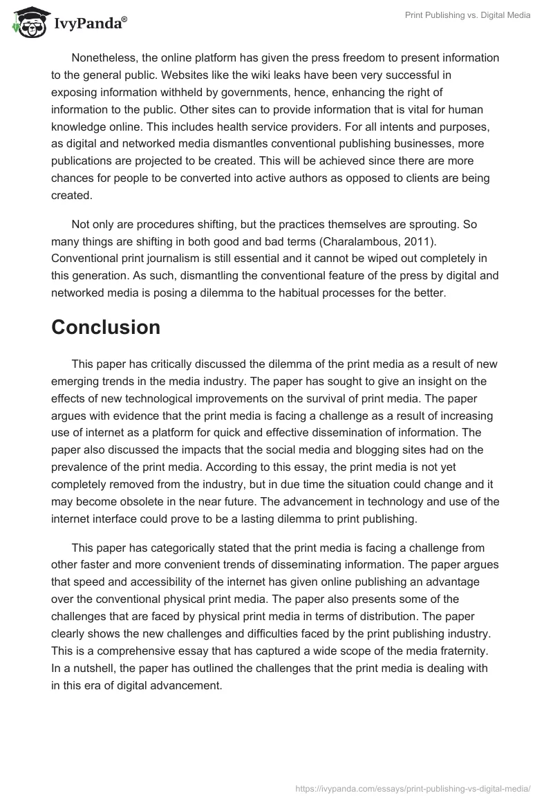 Print Publishing vs. Digital Media. Page 5