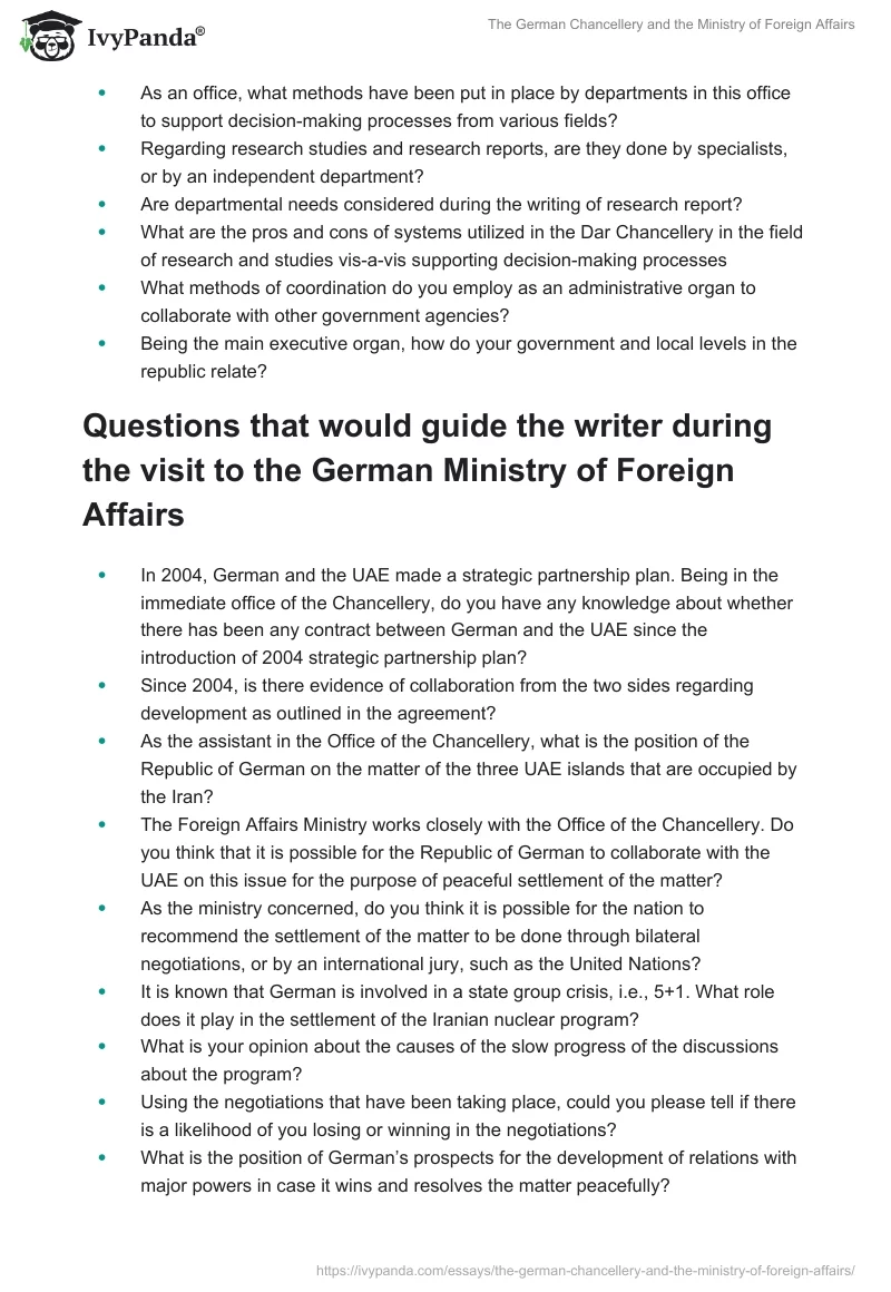 The German Chancellery and the Ministry of Foreign Affairs. Page 2