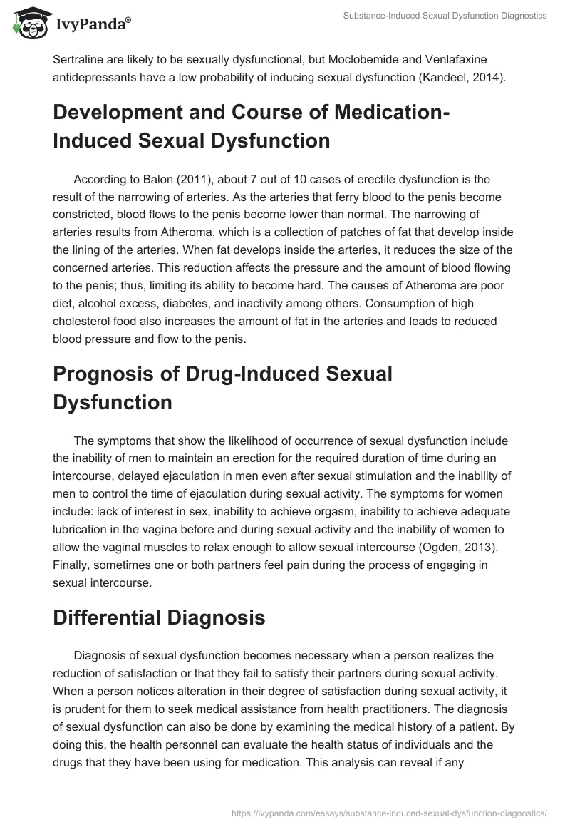 Substance-Induced Sexual Dysfunction Diagnostics. Page 3