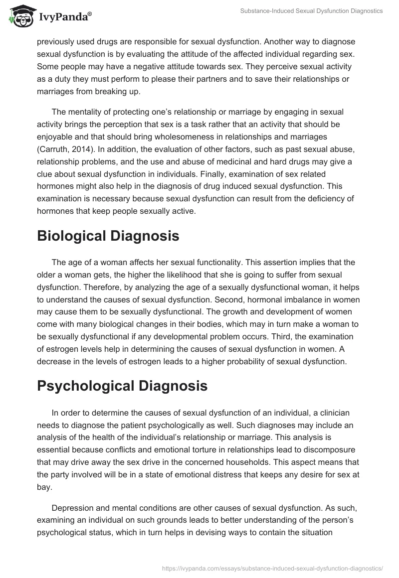 Substance-Induced Sexual Dysfunction Diagnostics. Page 4