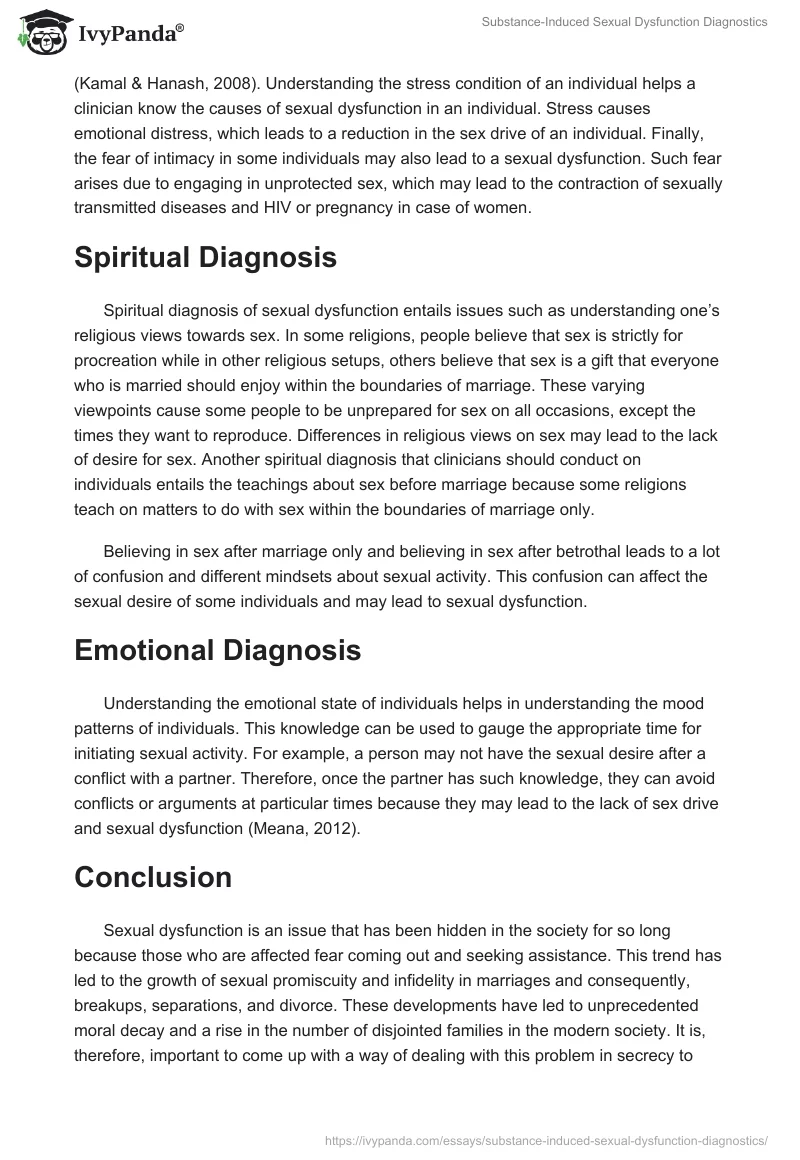 Substance-Induced Sexual Dysfunction Diagnostics. Page 5