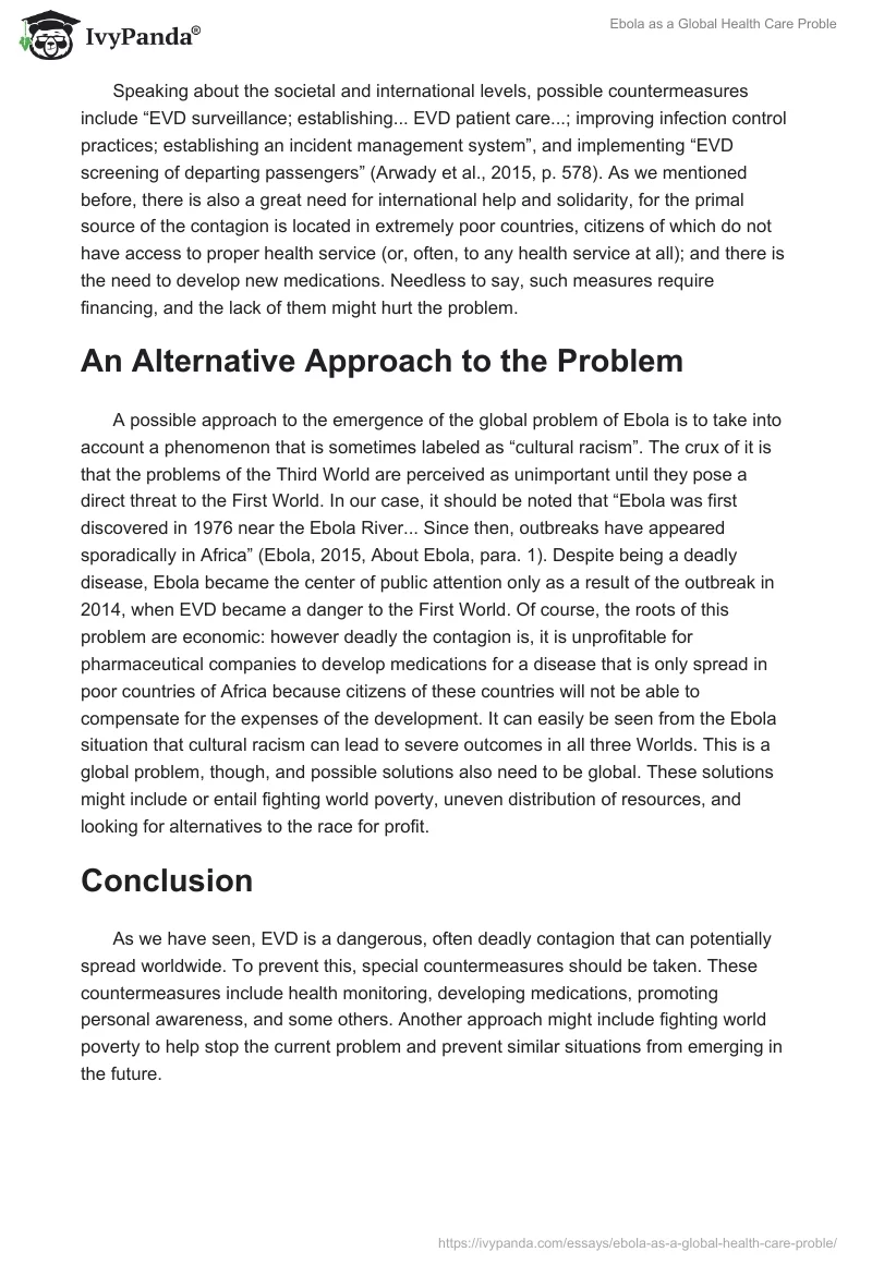 Ebola as a Global Health Care Proble. Page 3