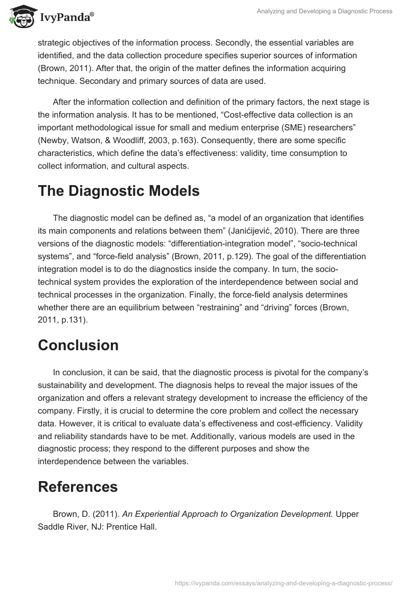 Analyzing and Developing a Diagnostic Process. Page 2