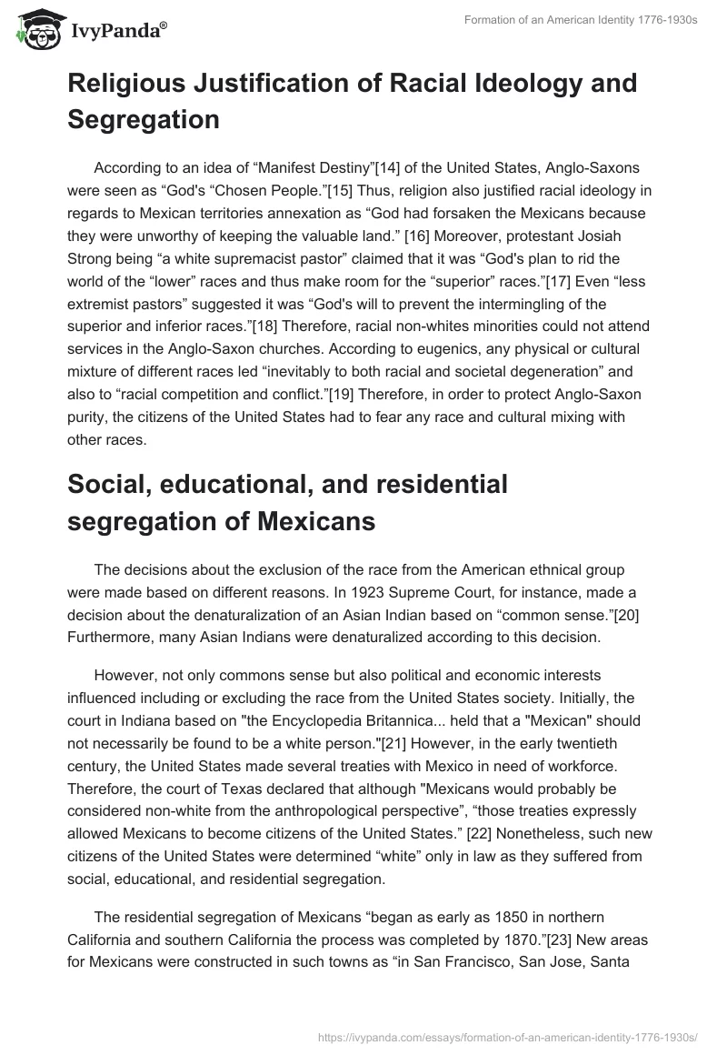 Formation of an American Identity 1776-1930s. Page 3