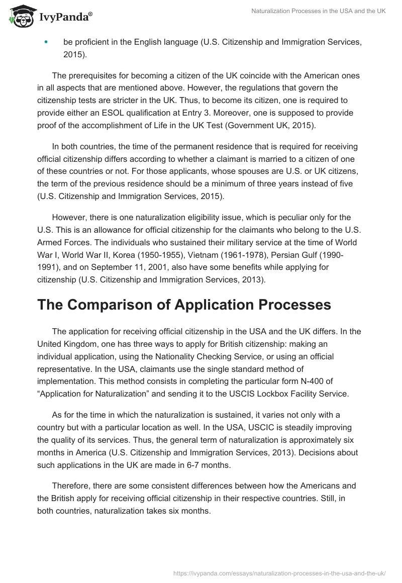 Naturalization Processes in the USA and the UK. Page 2