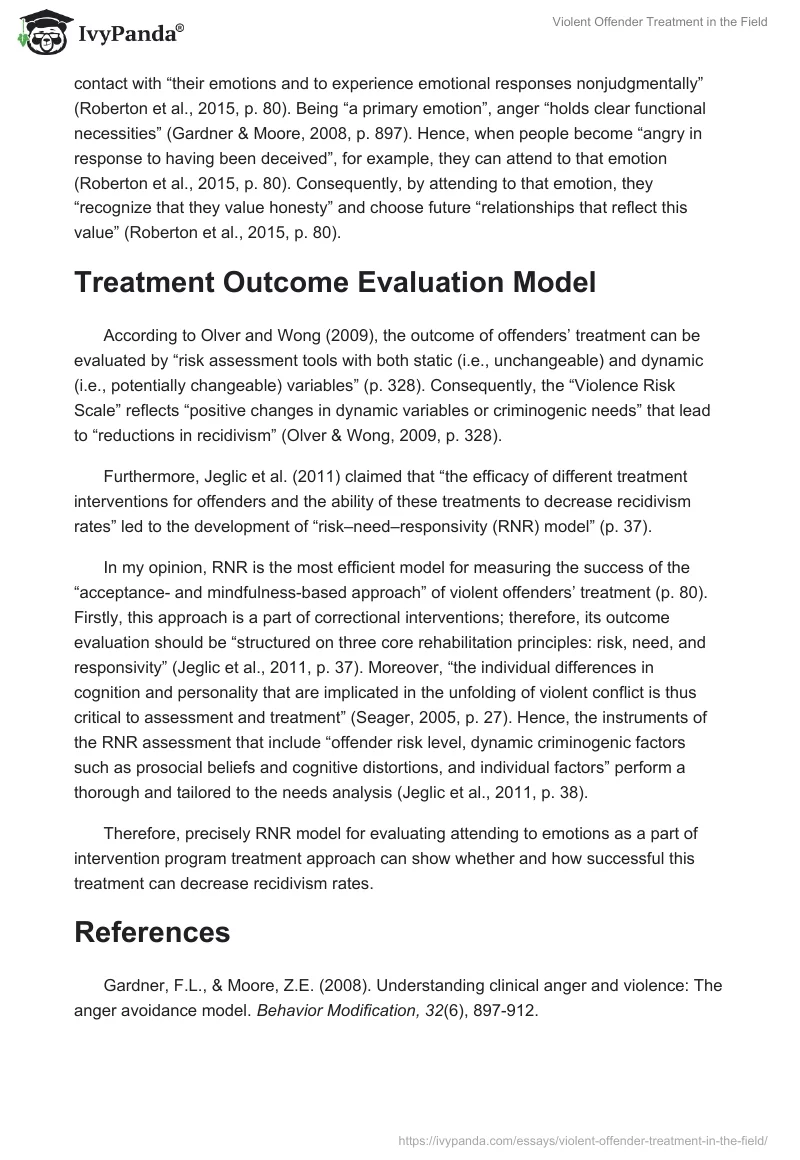 Violent Offender Treatment in the Field. Page 2