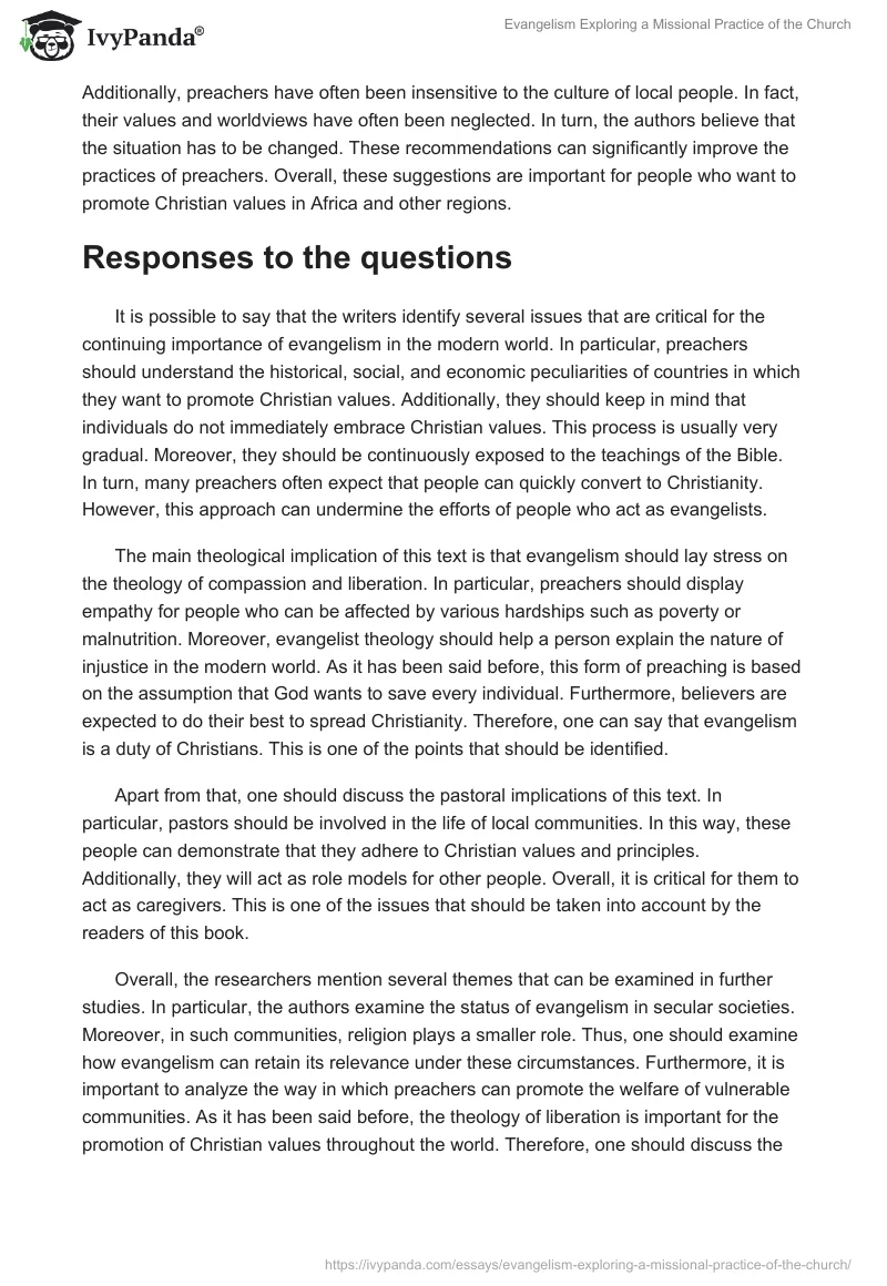 Evangelism Exploring a Missional Practice of the Church. Page 2