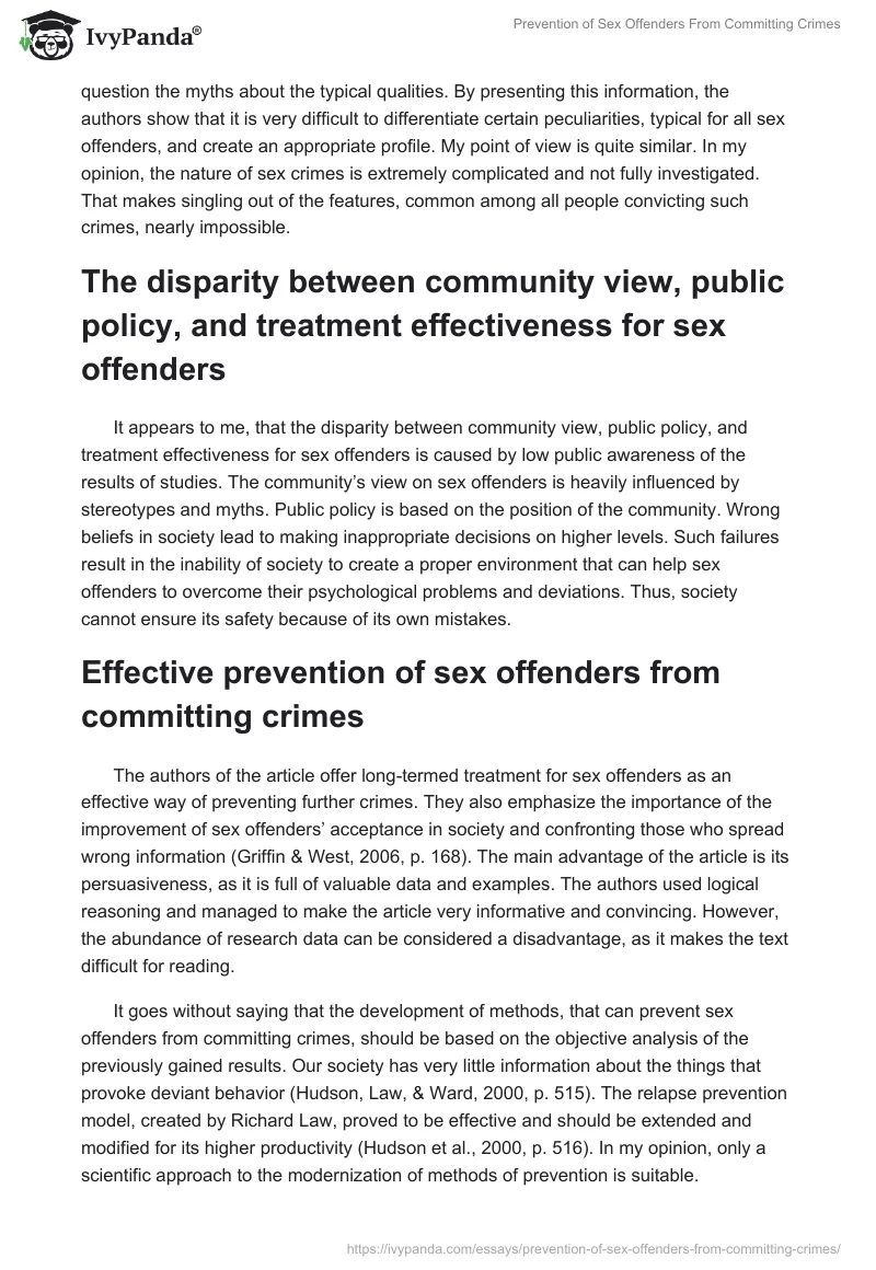 Prevention of Sex Offenders From Committing Crimes. Page 2
