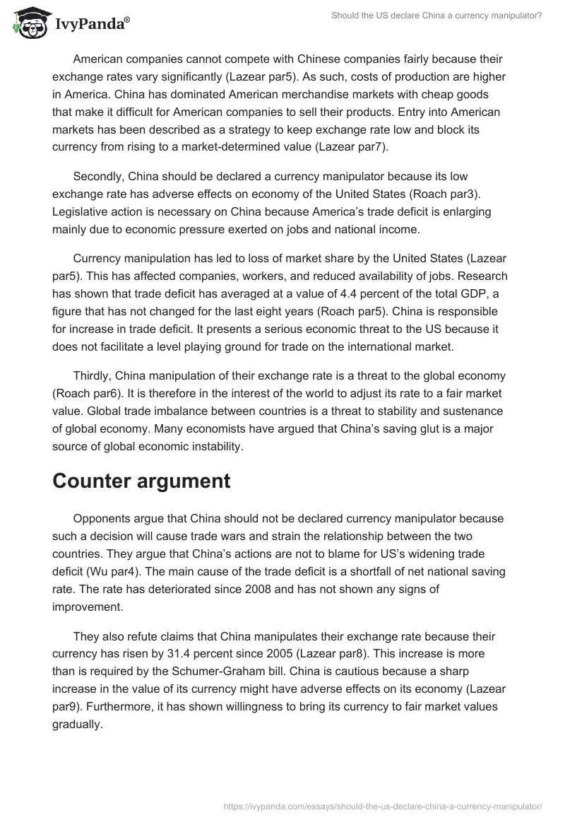 Should the US declare China a currency manipulator?. Page 2